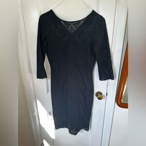 St. John Elegant Black Long Sleeve Dress